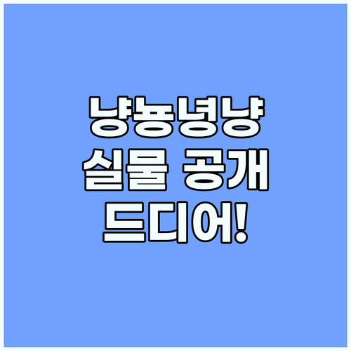 냥뇽녕냥 실물 공개, 드디어 베일 벗..