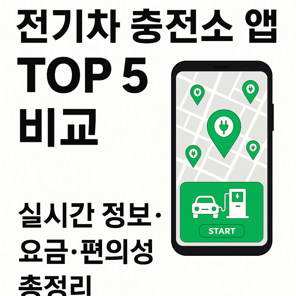 전기차 충전소 앱 TOP 5 비교｜실시간 정보·요금·편의성 총정리