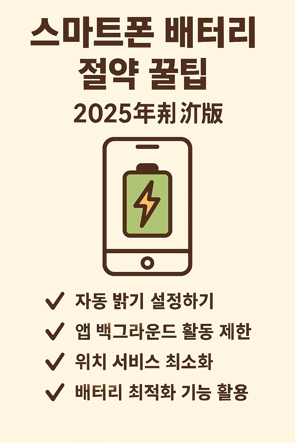 스마트폰 배터리 절약 꿀팁