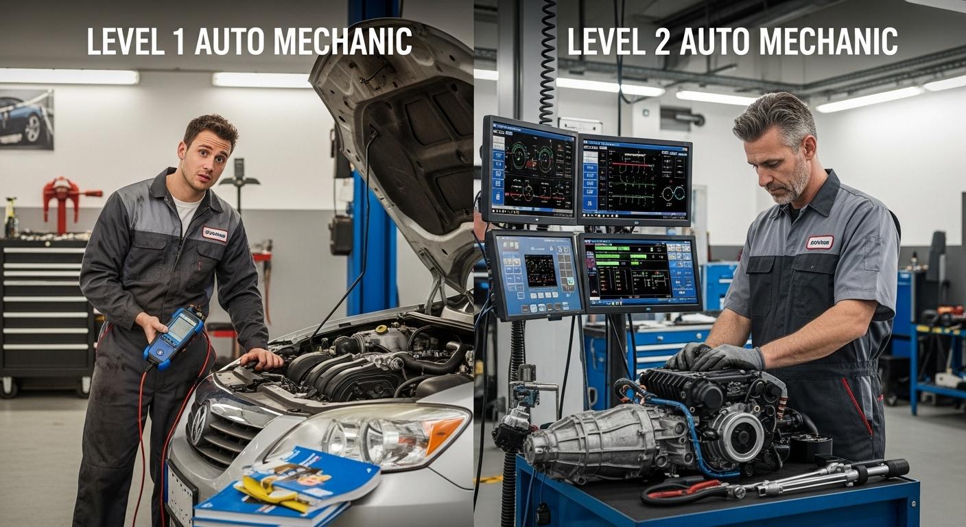 자동차 정비 1급과 2급 차이