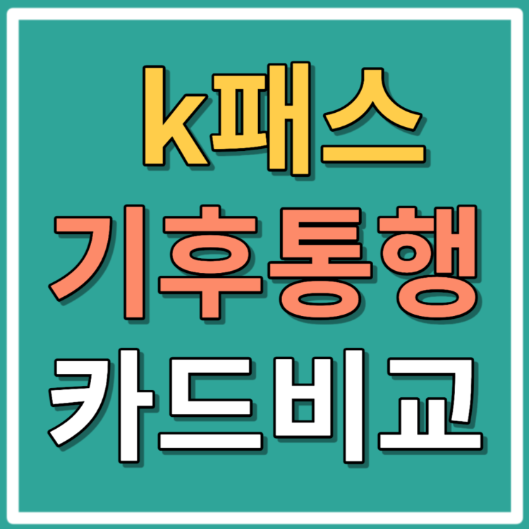 기후동행카드 발급 방법 K패스 경기 인천패스 비교