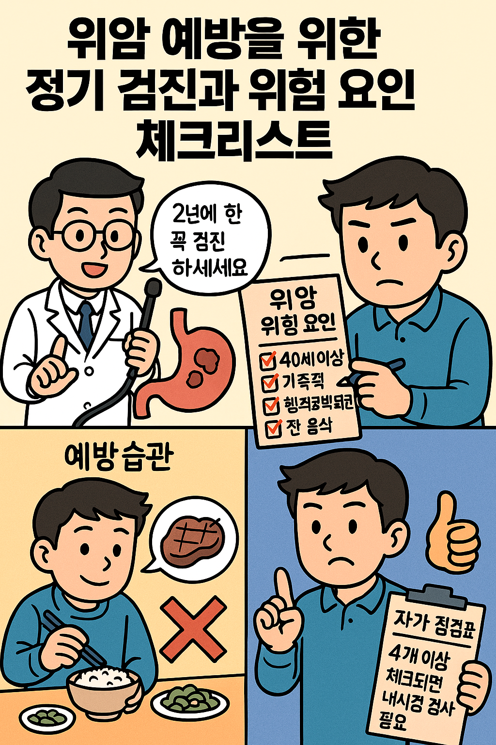 위암 예방 건강 검진 이미지