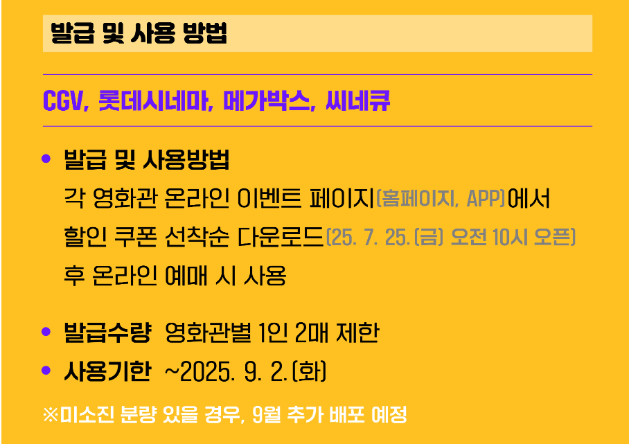 영화 6000원 할인 쿠폰 신청방법