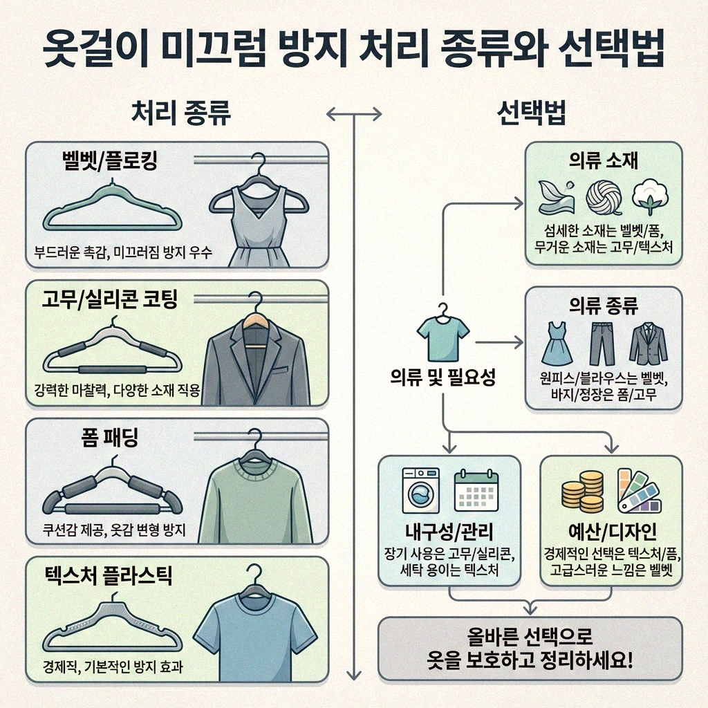 옷걸이 미끄럼 방지 처리 이것만 알면 옷 안 흘러내려요