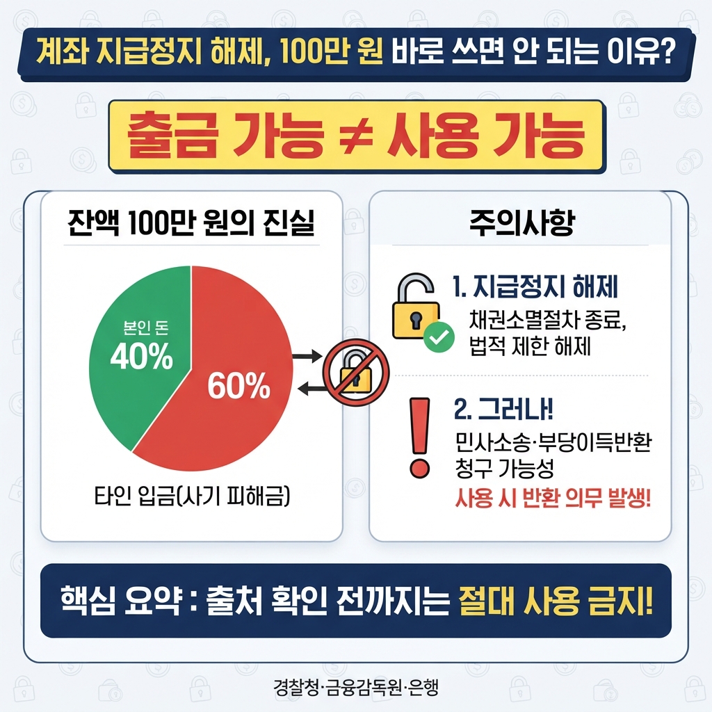 보이스피싱 계좌 지급정지 해제 방법 확인하기