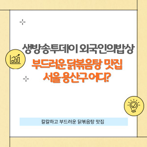 생방송 투데이 외국인의 밥상, 부드러운 닭볶음탕 삼계탕 맛집 서울 용산구 어디?