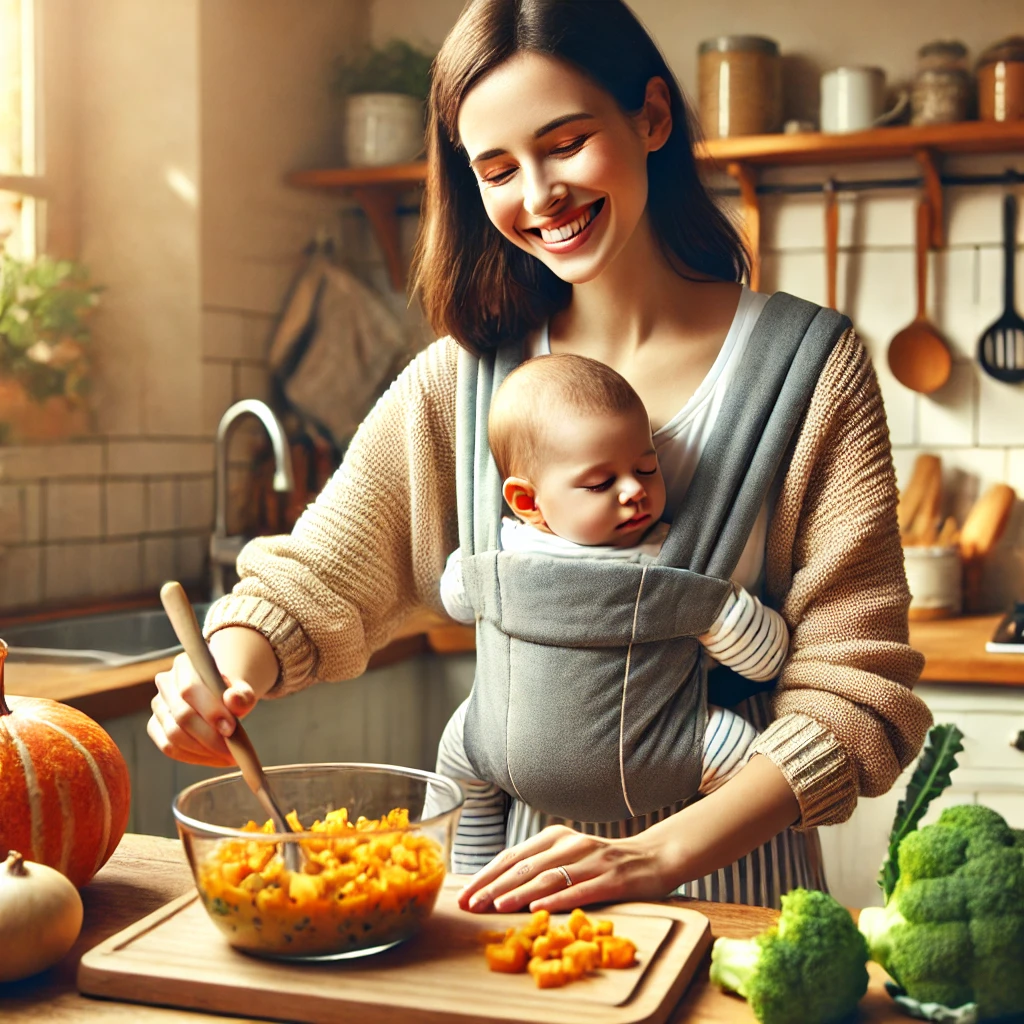 이유식 만드는 엄마