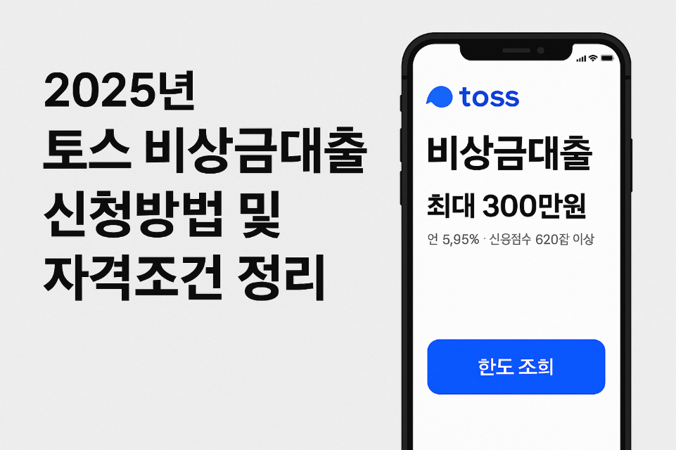 토스 비상금대출 신청방법 및 자격조건 정리
