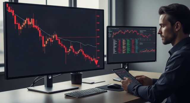 전쟁 뉴스 이후 급락한 코스피 차트 화면