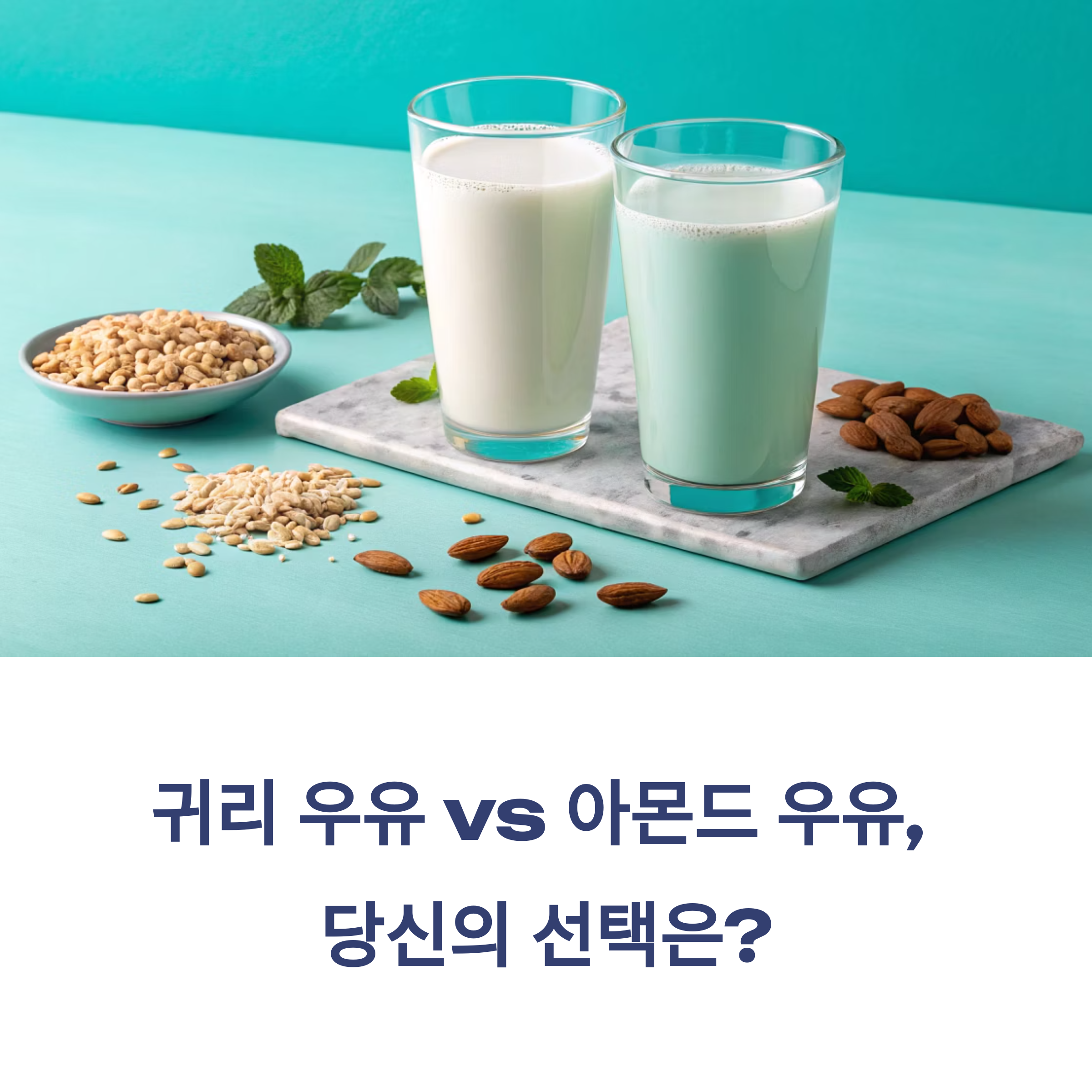 귀리 우유와 아몬드 우유, 당신에게 맞는 영양 선택은?