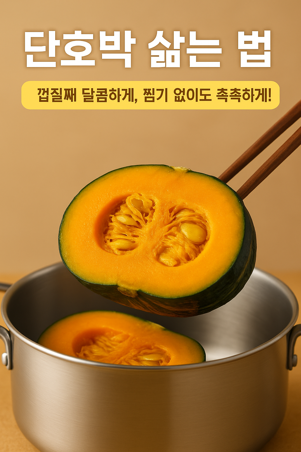 [단호박 삶는 법] 달콤하고 촉촉하게, 껍질째 맛있게 익히는 비결