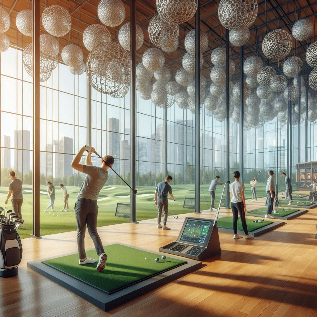 실내골프연습장 배경