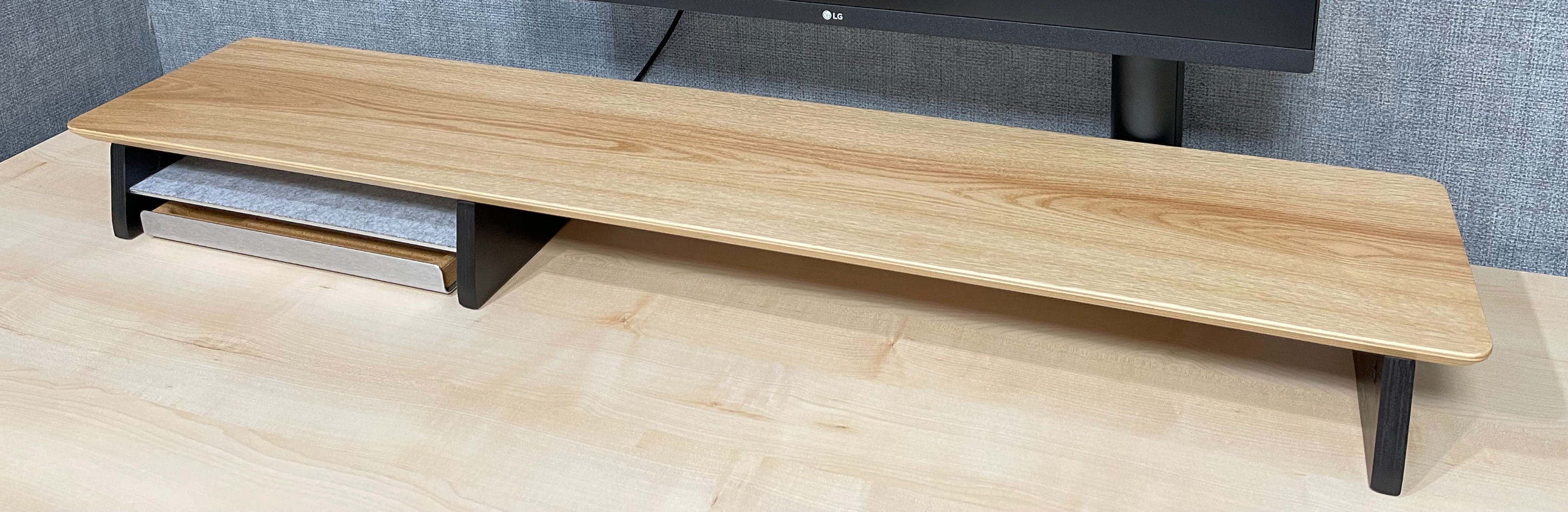 Ekeepment 원목 모니터 받침대 선반 &amp; 데스크 트레이