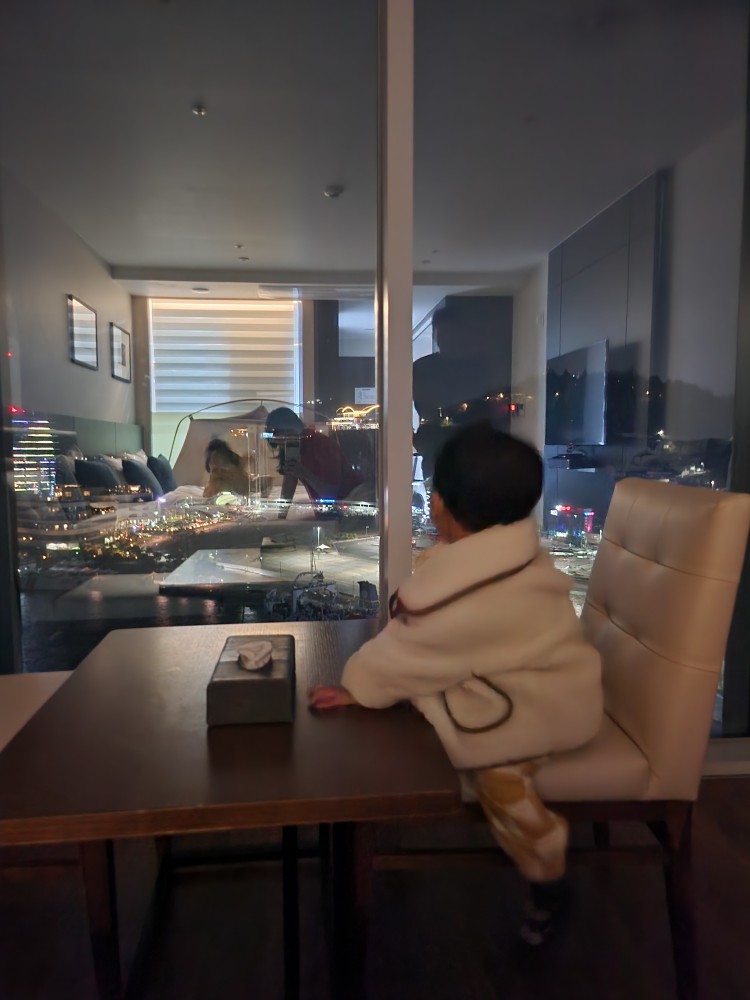 야경을 보는 아이