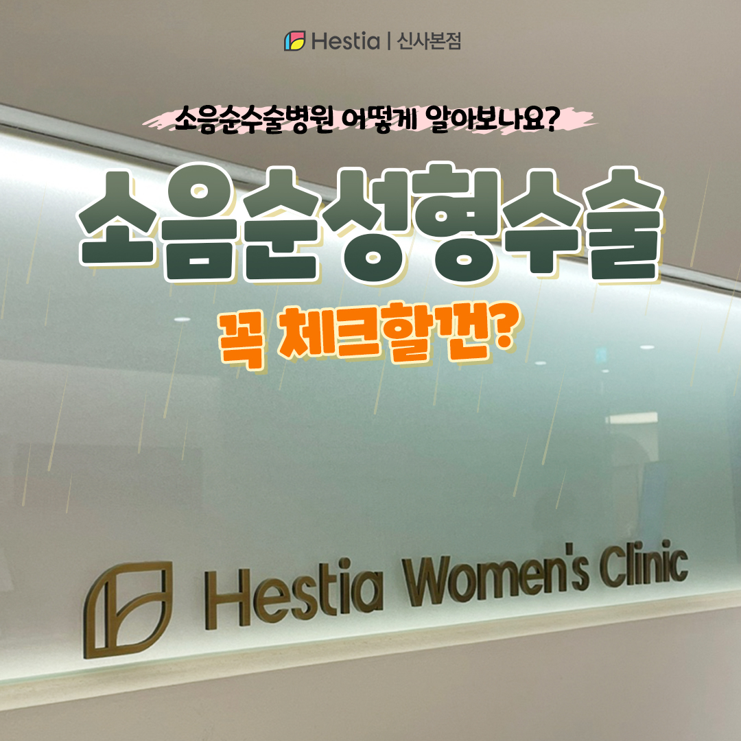 소음순수술병원 어떻게 알아보나요? 소음순성형수술 꼭 체크할 건?