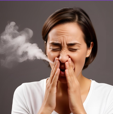 재채기 하는 사진