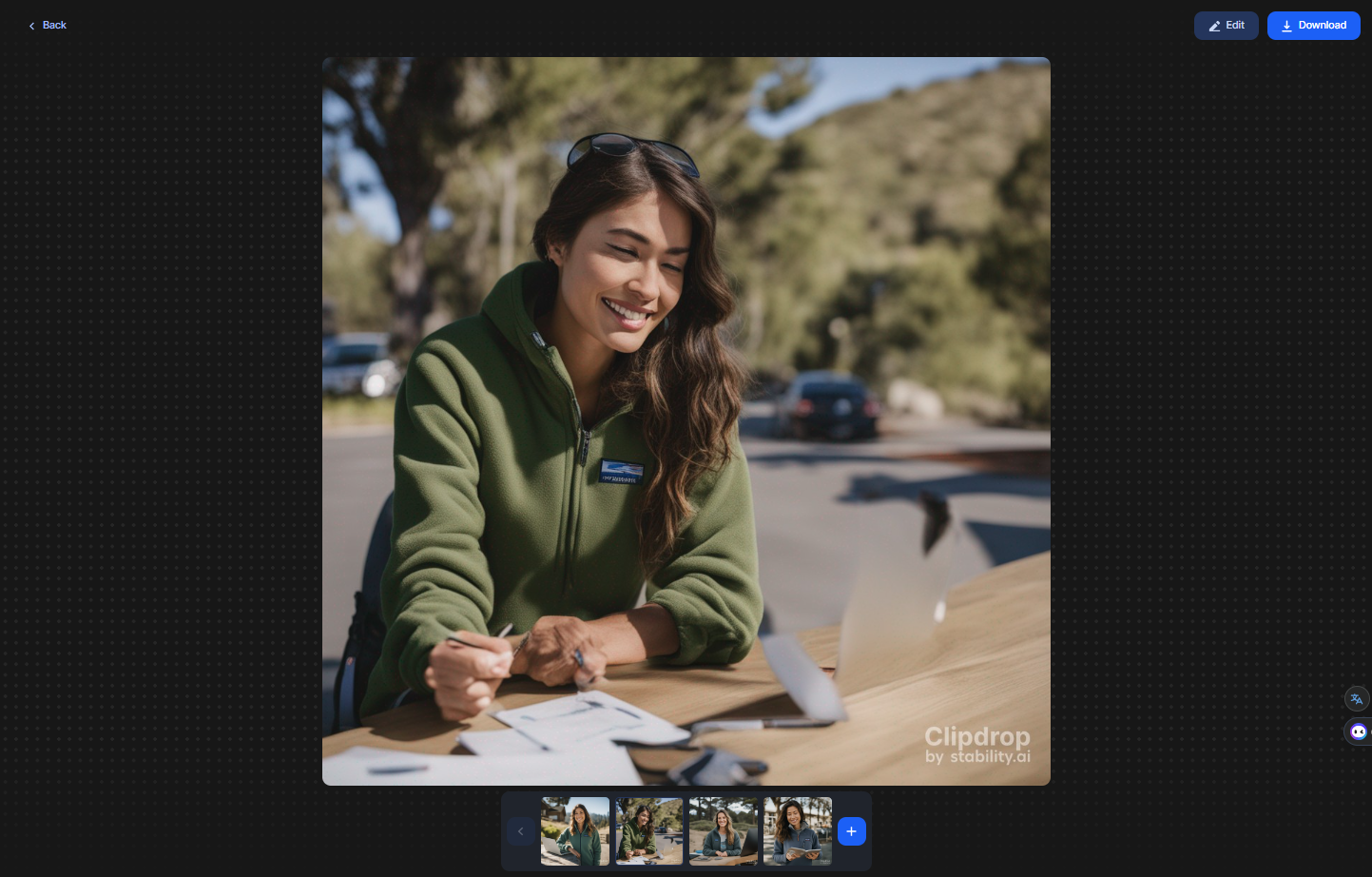 파타고니아 후리스 입고 실리콘밸리에서 일하는 여성