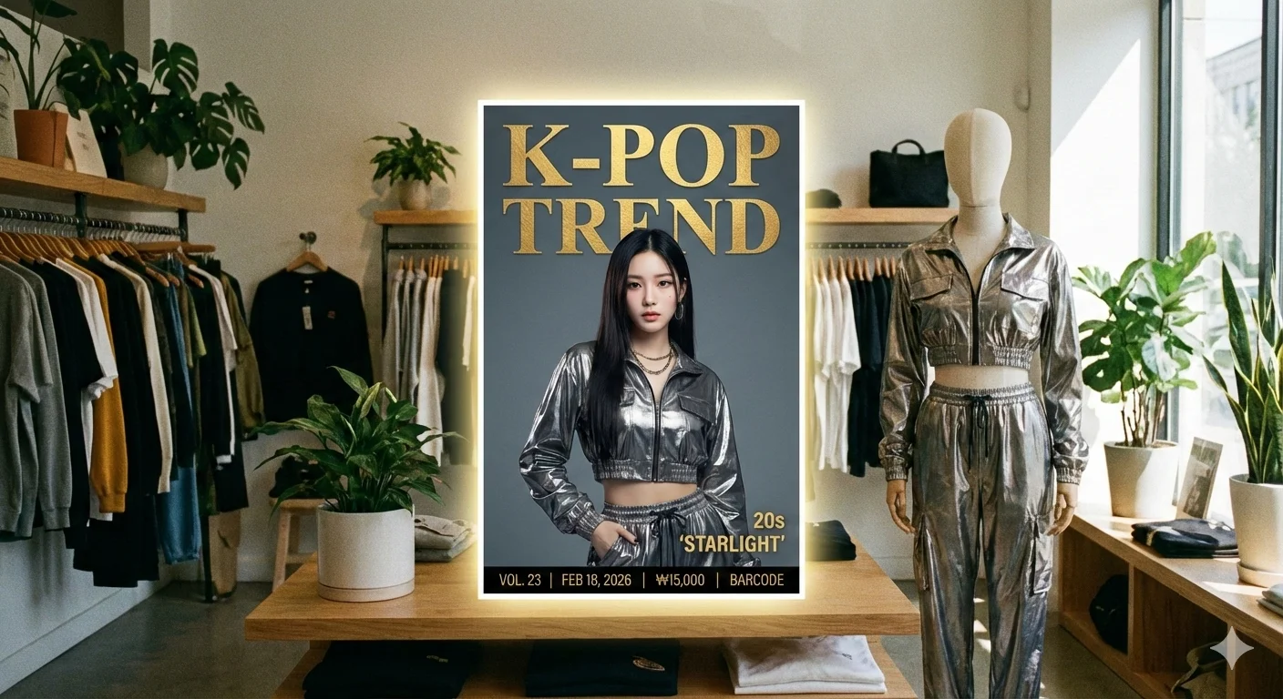 [나노바나나 이미지 생성] 무료 프롬프트 사례, K-Pop 잡지 표지