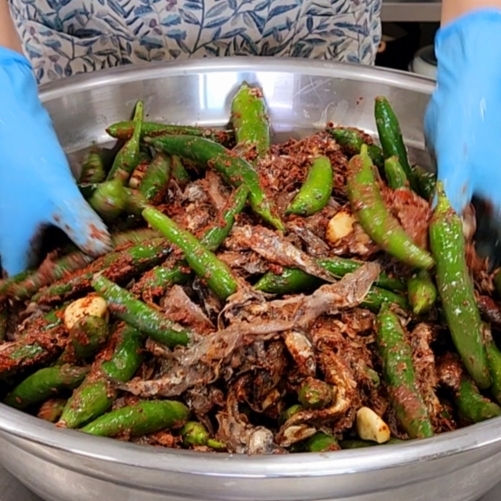 고추멸치젓갈 장아찌 담그는 법