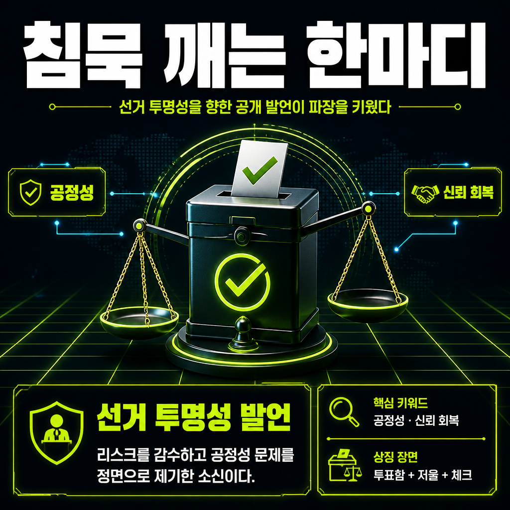 침묵 깨는 한마디