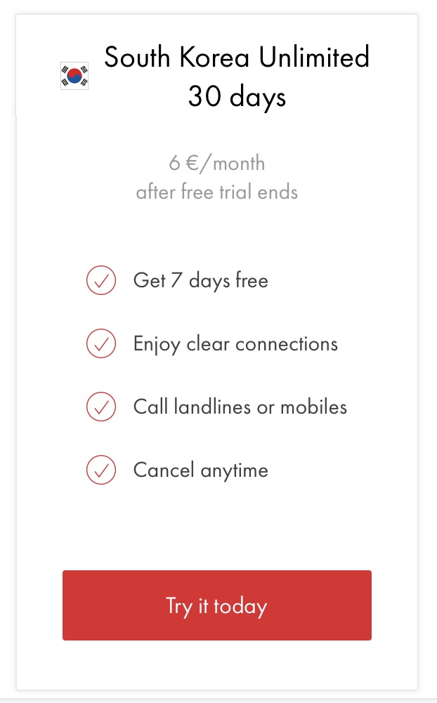 Rebtel-월-정액제