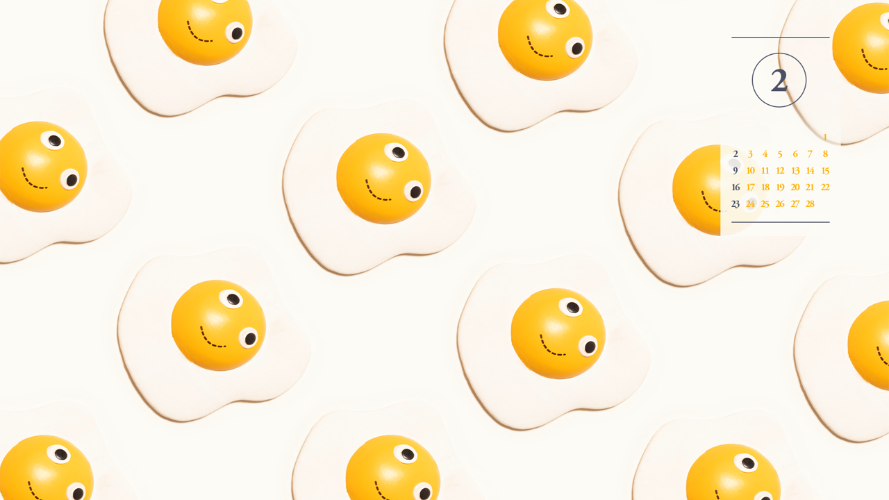 06 계란후라이 A - 2025년2월 노트북배경화면