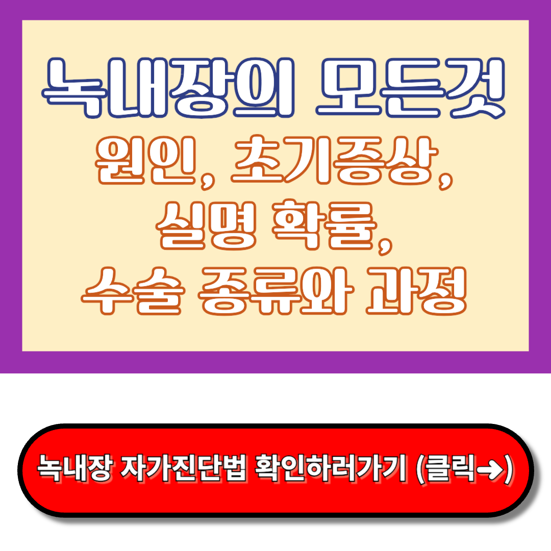 녹내장 초기증상, 녹내장 실명 확률, 녹내장 수술, 녹내장 원인