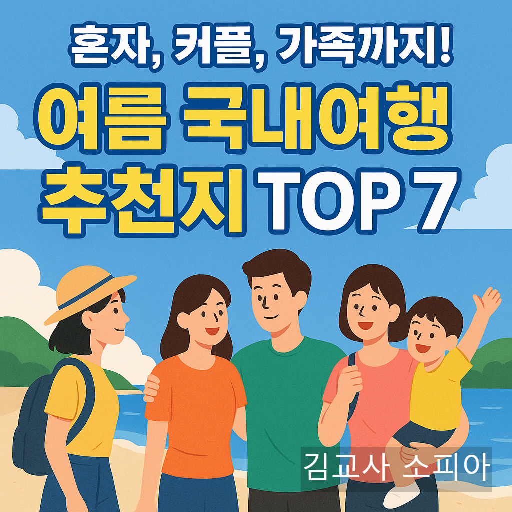 “국내 여름 여행지 TOP 7 ❘ 혼자, 커플, 가족 누구든 만족하는 추천 코스”