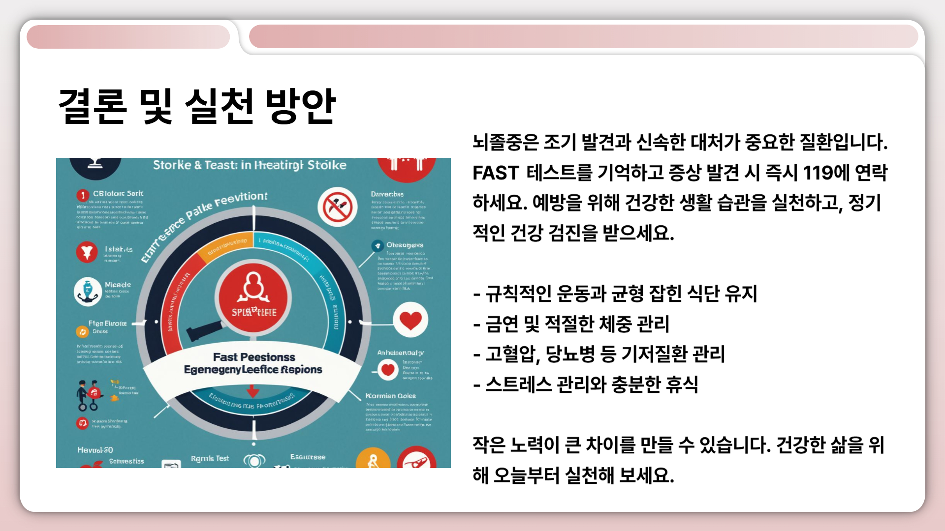 뇌졸중 증상 조기 발견을 위한 필수 정보