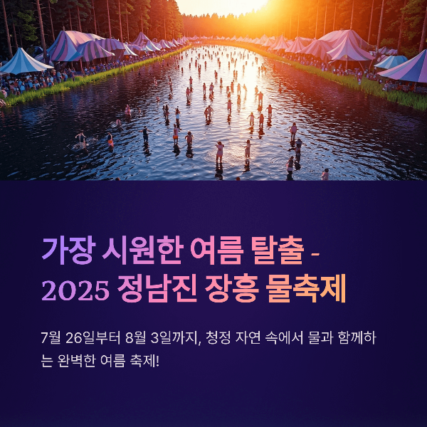 2025 정남진 장흥 물축제, 시원하게 즐기는 여름 대표축제 총정리