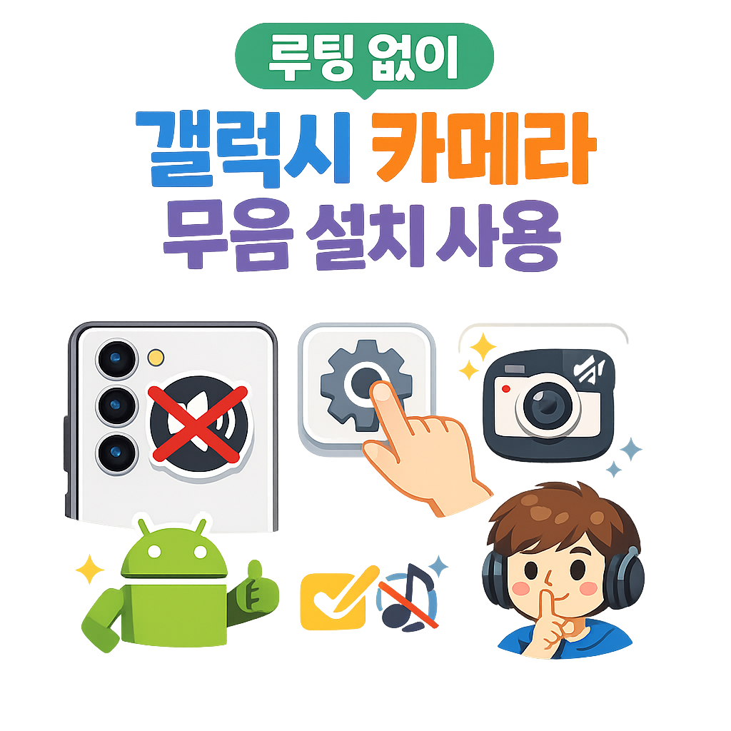 루팅 없이 갤럭시 카메라 무음 설치 사용