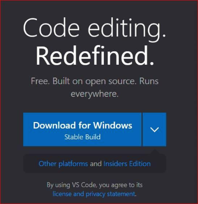 
비주얼 스튜디오 코드 for Windows
