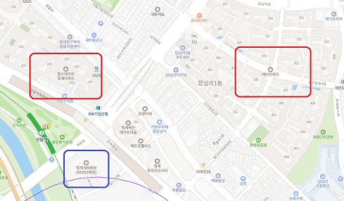 청계SK뷰 주변 아파트 비교