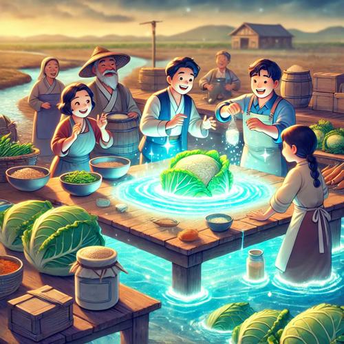 신비한 연못 물로 만든 김치