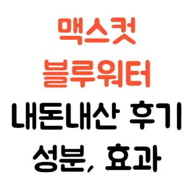 맥스컷 블루워터 다이어트 부스터 내돈내산 후기 및 성분 효과 정리