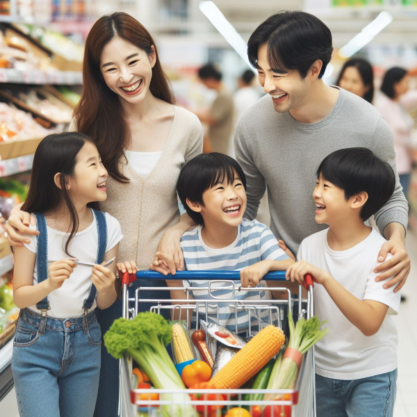 대형마트에서-쇼핑을하는-가족