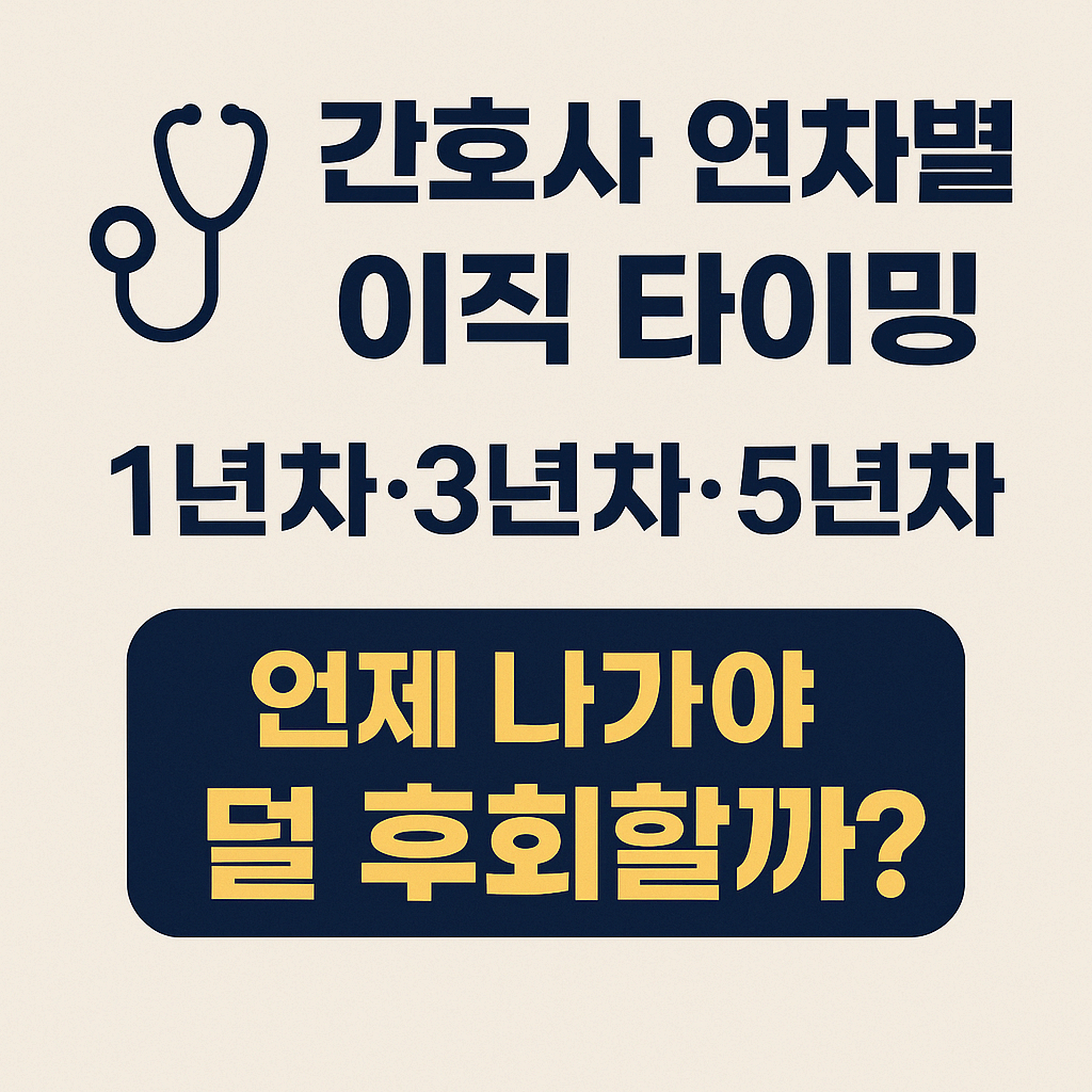 간호사 연차별 이직 '골든 타임' 분석