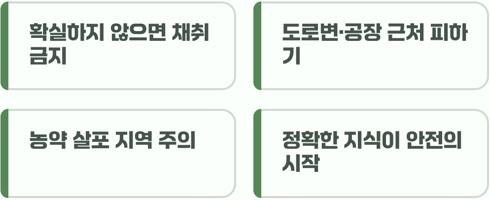 안전한 채취를 위한 마지막 약속