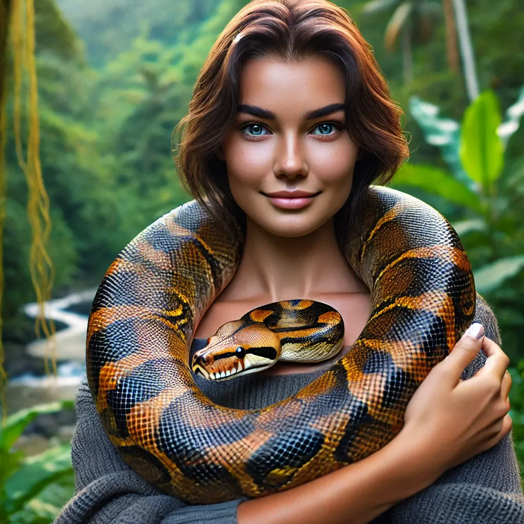 사람이 뱀을 안고 있는 꿈