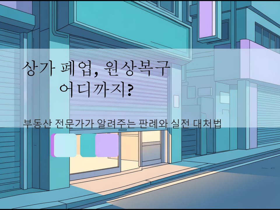원상복구 어디까지?`