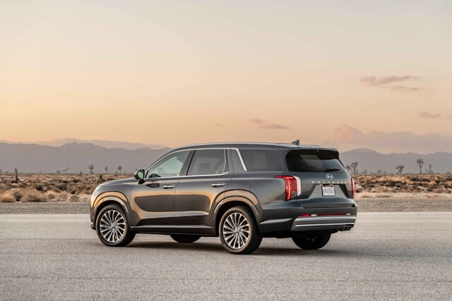 길가에 서있는 팰리세이드 자동차
