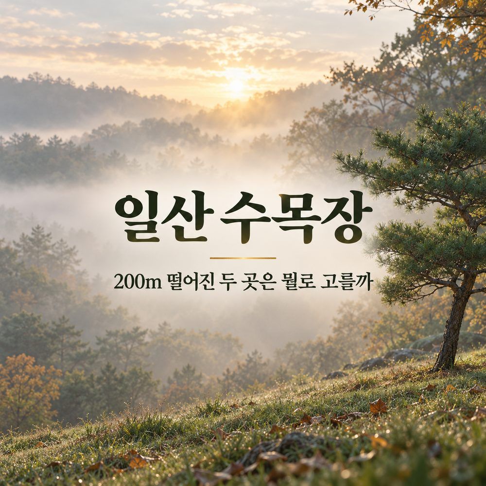 일산 수목장, 200m 떨어진 두 곳은 뭘로 고를까