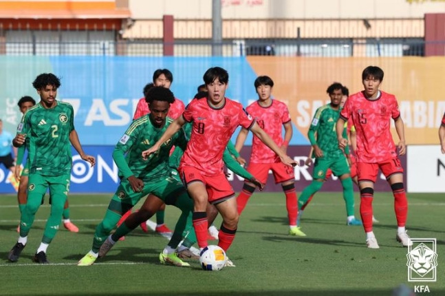 [서울=뉴시스] 한국 17세 이하(U-17) 축구대표팀의 박병찬. (사진=대한축구협회 제공)