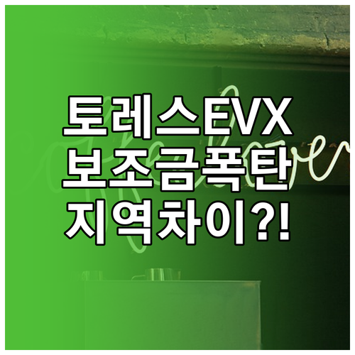 토레스 EVX 20인치 모델 보조금 ..