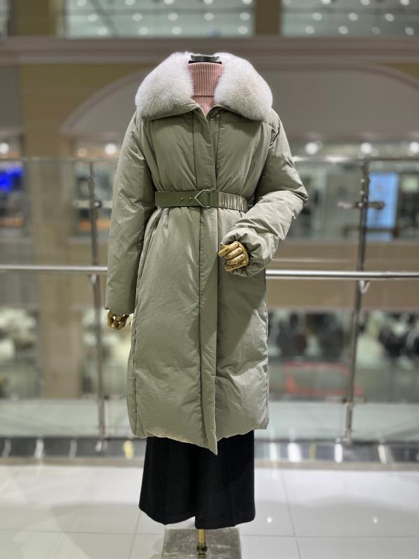 더아이잗 폭스 칼라 롱 구스다운 점퍼 IMCA2PD09