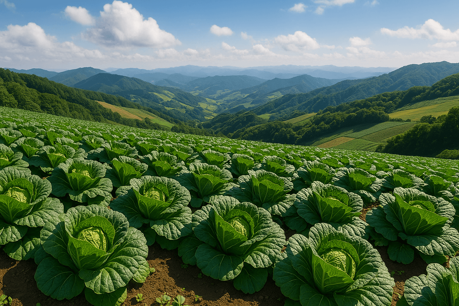 강원도 고랭지 배추밭 - 사진