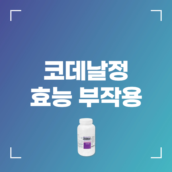 코데날정 효능 복용법 부작용