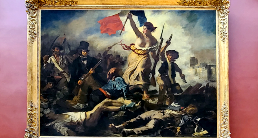 외젠 들라크루아-민중을 이끄는 자유의 여신, 1830년 7월 28일 (1830~1831년, 캔버스에 유채)