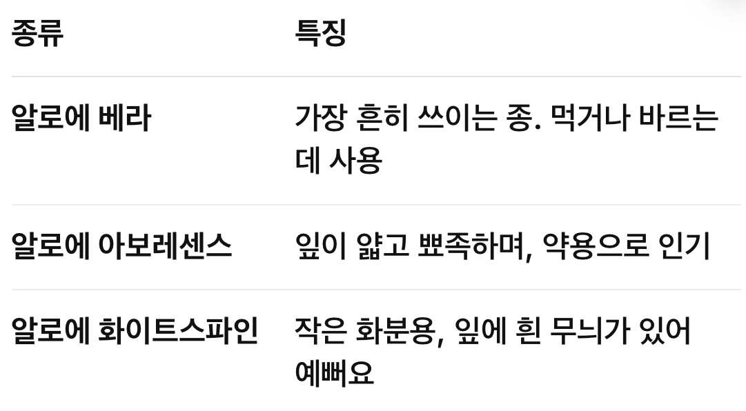 우리가 흔히 쓰는 알로에