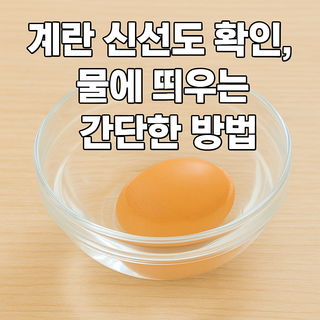 계란 신선도 확인